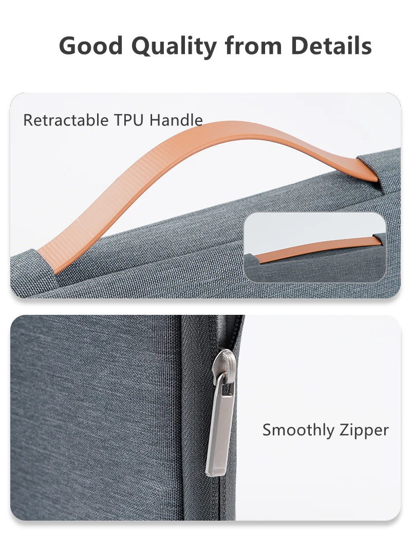 Multi-pockets Laptop Sleeve for MacBook Air 15.3 2024 Laptop Bag for MacBook Pro 14 M5 Shocproof Notebook Bag for Dell/Xiaomi 16