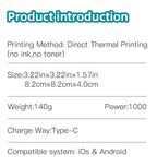 Dolewa D2 Label Maker Printer Portable Printer Thermal Paper Printer Label Sticker Paper Printer for Photo Printing