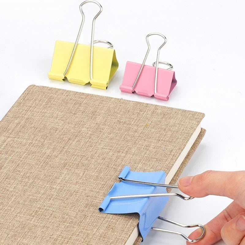 Multicolor Metal Paper Clips Bulk Pack - 15/19/25/32/41mm Assorted Sizes for Office School Books Stationery Organizing Supplies