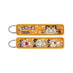 Kawaii Japanese Elf Anime Embroidery Key Fobs Key Tag Motorcycles Cars Backpack Chaveiro Keychain Fashion Keyring Friends Gifts