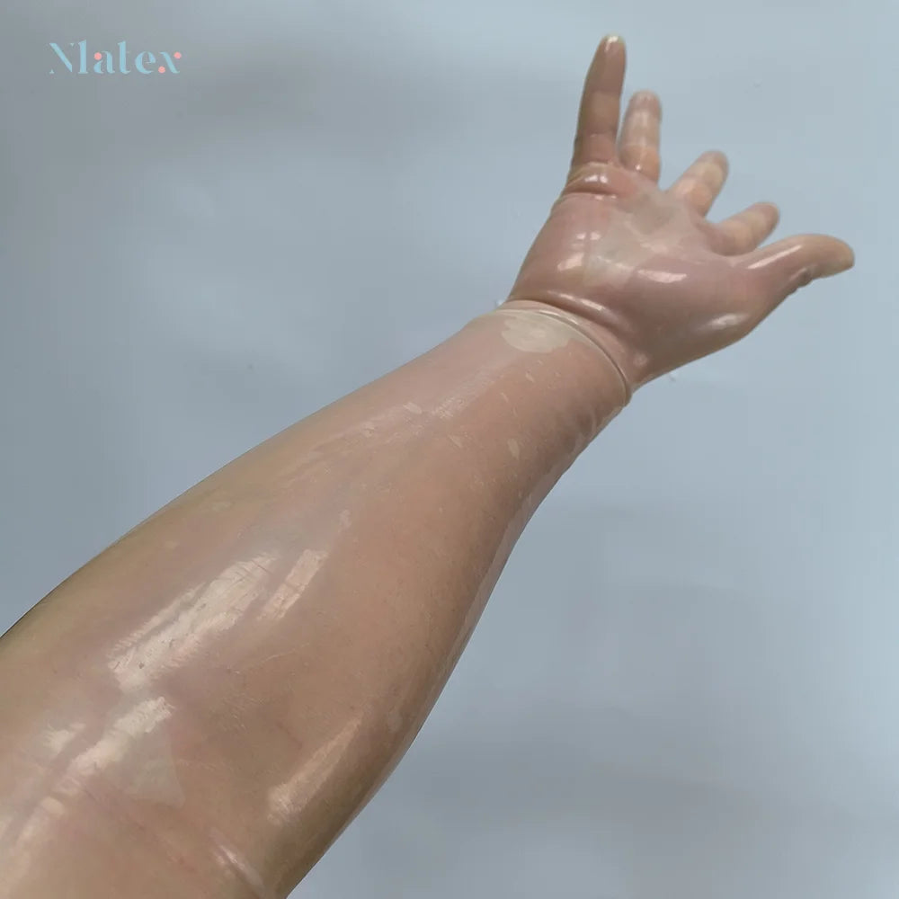 Stylish Unisex Latex Long Gloves - Durable, Natural Material, Versatile Use
