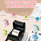 Colorful Label Sticker 57*25MM Self-adhesive Roll Paper Label Sticker Photo Inkless Printing Portable Mini Printer Thermal Paper