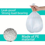 Mini Strong Trash Bags, Small Garbage Bags for Desktop Mini Trash Can, 60 Counts, Black, White