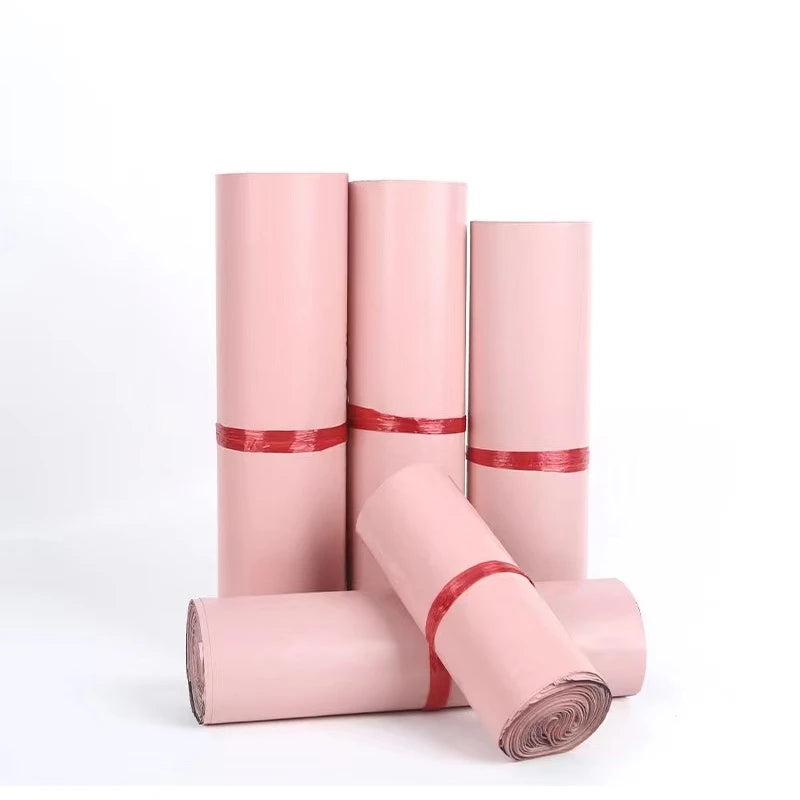 50Pcs Pink Poly Mailer Shipping Bags Waterproof Mailing Envelopes Self Seal Post Transport Bags Thicken Courier Bag 16 Sizes