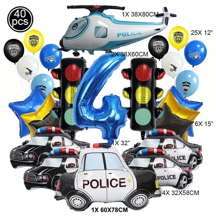 Police Party Plates Napkins Police Birthday Party Tableware Set Police Officer Car Party Decorations Favors Police Theme Party