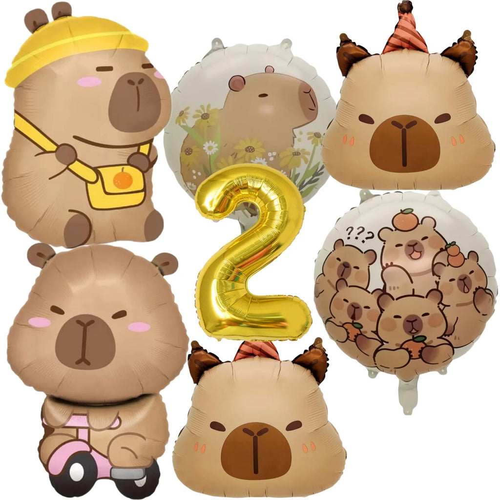 Birthday Decoration Capybara Birthday Invitation Card Cup Tablecloth Plate Napkin Poster Baby Shower Birthday Girl Party Favors