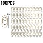 50/100Pcs 20mm Mini Metal Paper Clip Gold Heart Shape Clip Bookmark Binder Invoice PaperClips Office Supplies Student stationery