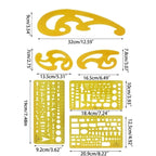 62KA Drafting Stencils Measuring Tools Geometric Rulers Plastic School Office Supply，School supplies set，xros