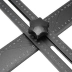 Aluminum Alloy T Square Hardware Jig 3 Sliderd Design Clear Markings Aluminium Alloy Body 60cm for Home Crafting Projects