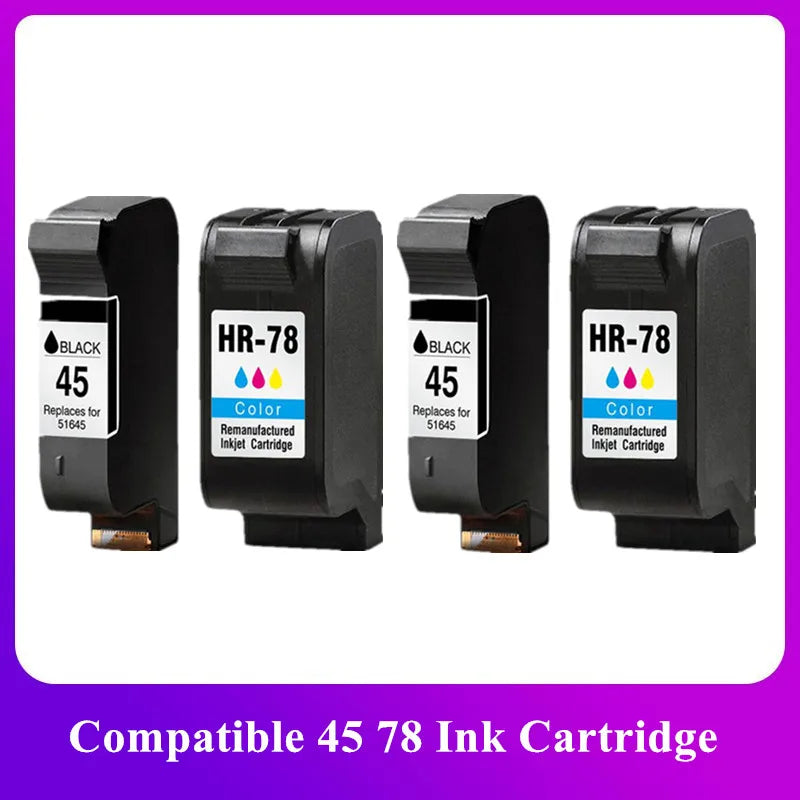 Compatible Ink Cartridges for HP 45 78 Deskjet 1220c 3820 3822 6122 6127 930c 932c 940c 950c Printers for HP45 for HP78