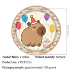 Birthday Decoration Capybara Birthday Invitation Card Cup Tablecloth Plate Napkin Poster Baby Shower Birthday Girl Party Favors