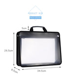 Transparent A4 Handbag Six Colors Large Capacity Waterproof Documents Students Business Portable Bag
