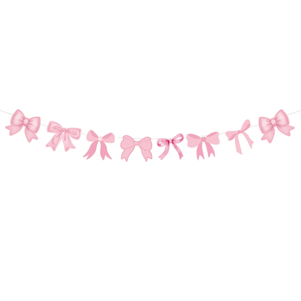 Pink bow Birthday Disposable Tableware Set Paper Plates Cups Napkins Girls Party Decoration Supplies