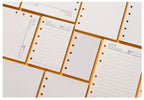 High Quality Ring Binder Notebook A5 Personal A6 A7 A8 Size Insert Refills Loose Leaf Spiral Diary Planner Inner Core 100g Paper