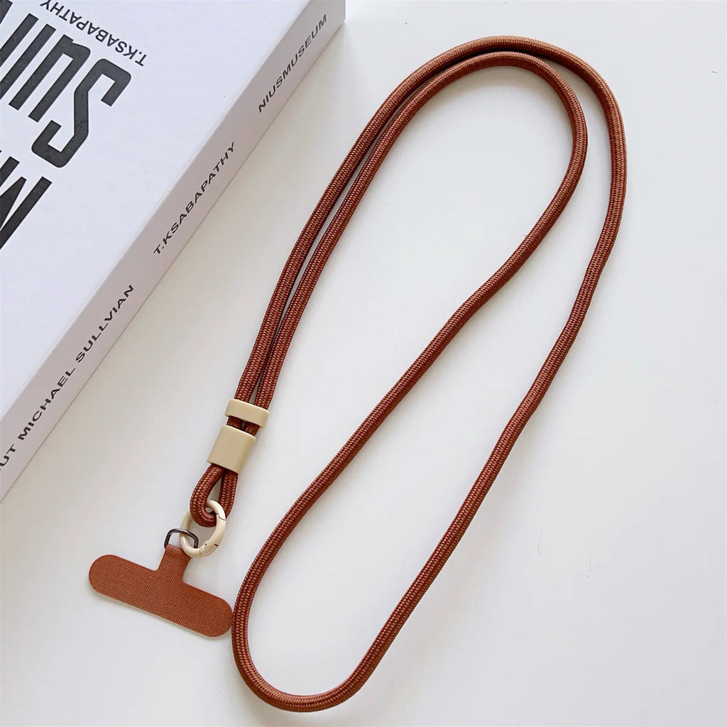 1Pc Universal Long Phone Lanyard Neck Hanging Rope Crossbody Rope With Phone Case Connection Clip