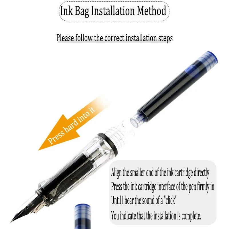 Fountain Pen Set Replaceable Ink Refill Calligraphy Multifunction Pens For Writing 0.38mm Office School Stationery Supplies