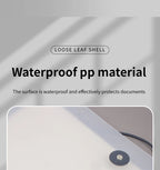 3Pcs Frosted Transparent A4 Loose Leaf Binder 3 Hole Punchless Snap Button File Folder Office School Document Storage Organizer