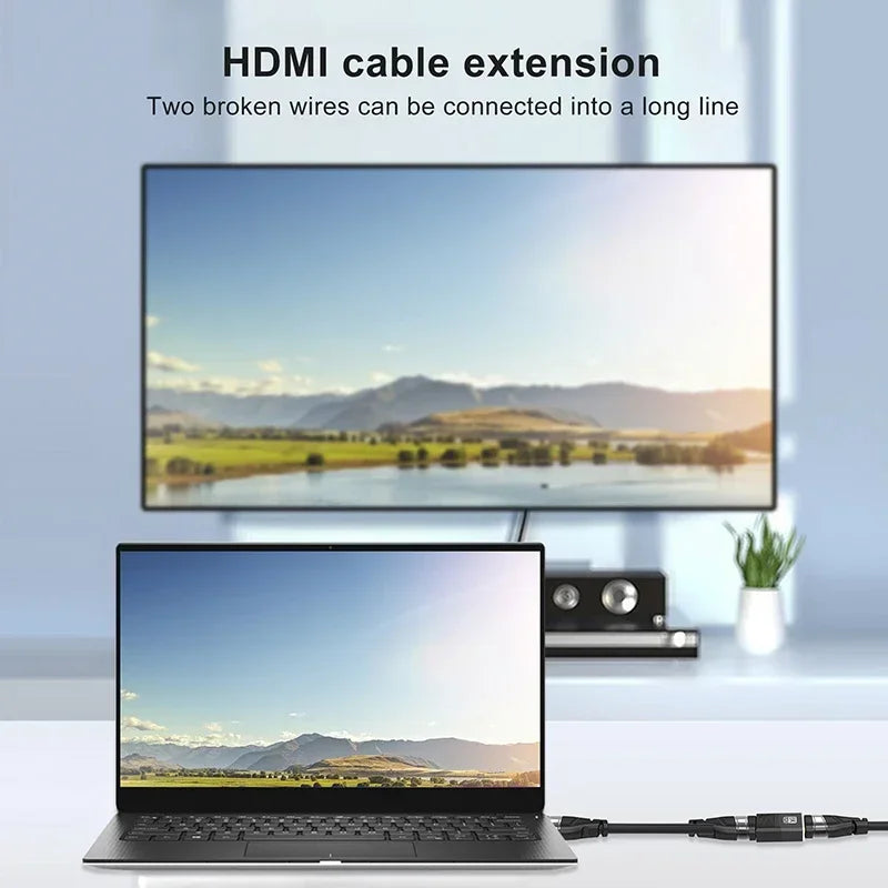 HDMI Extender 8K 60Hz 4K 120Hz Female to Female Connector HDMI 2.1 Cable Extension Converter HDMI-Compatible Adapter Coupler