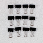 10-20pcs Paper Clip 19/25mm Foldback Metal Binder Clips Black Grip Clamps Office School Stationery Paper Document Clips
