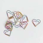 30/50pcs Heart Metal Paper Clips Binder Clip Mini Bookmark Book Binding Note Decor Stationery School Office Binding Supplies