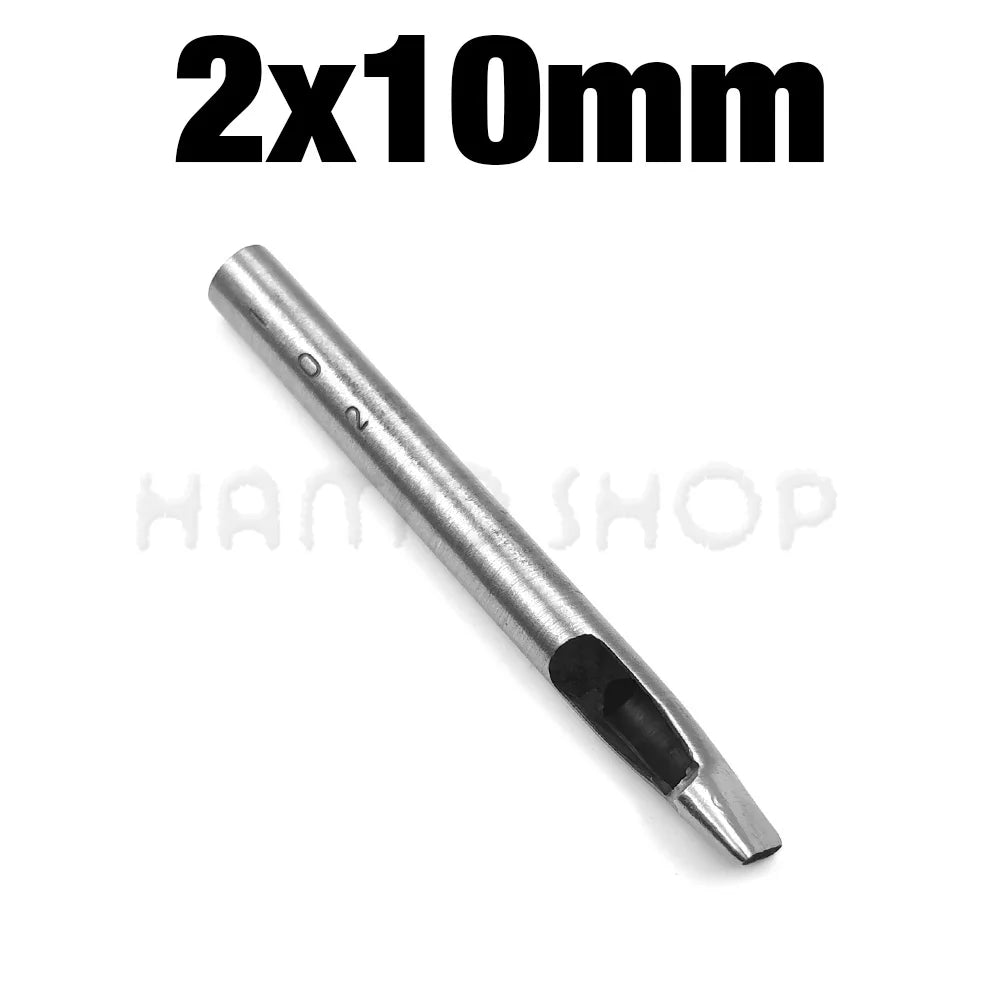 1pc 2mm-6mm Width Leather Oval Shape Hole Punch Steel Craft Hollow Hole Punch Leather Tools Leather Belt Hole Punch DIY Tools