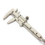 Mini Metal Ruler Vernier Caliper Portable 0-40mm keychain Measuring Gauging Tools Car Turbo key Chain Ring Ruler Caliper