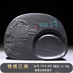 Exquisite Traditional Portable Lightweight Calligraphy Inkstones Huizhou Ink Slabs Perfect for Brush Writing Students Inkstone