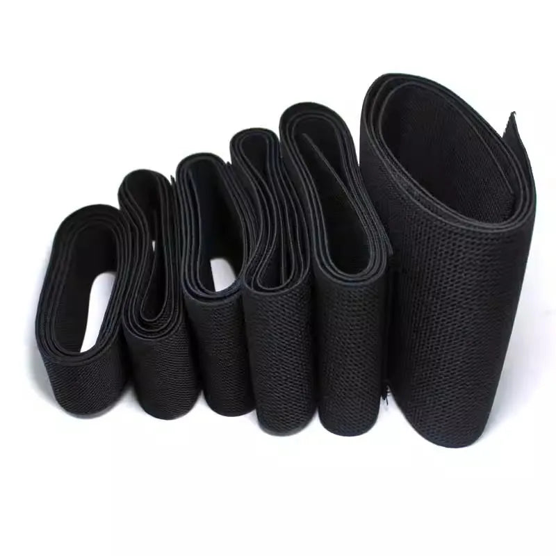 1/2/3/5M 10-80mm Black Elastic Band Nylon Rubber Bands At The Meter Apparel Sewing Bungee Cord Belt Spring Webbing Tape Supplies