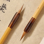 Oil Watercolor Chinese Calligraphy Brush Wolf Hair Bamboo Scriptures Writing Brush Oil Painting Art Paint Brush Watercolor