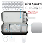 Carrying Case for Apple Mac Mini M4/M4 Pro Computer Host Storage Portable Bag Keyboard Organizer Accessories Protective Hard Cas