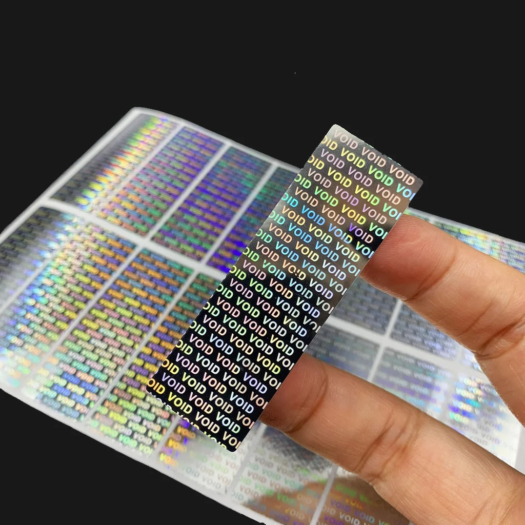 112pcs/240pcs Holographic Labels Tamper Evident Sealing Void Security Stickers for Gift Box Shipping Box Commercial Package