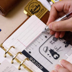 Binder Storage ruler vintage loose-leaf Notebook inner page index divider bookmark DIY accessory flexible ruler