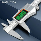 150mm Backlit Digital Caliper Stainless Steel Metal Calipers 6inch LCD Display Electronic Vernier Caliper Measuring Tool Gauge