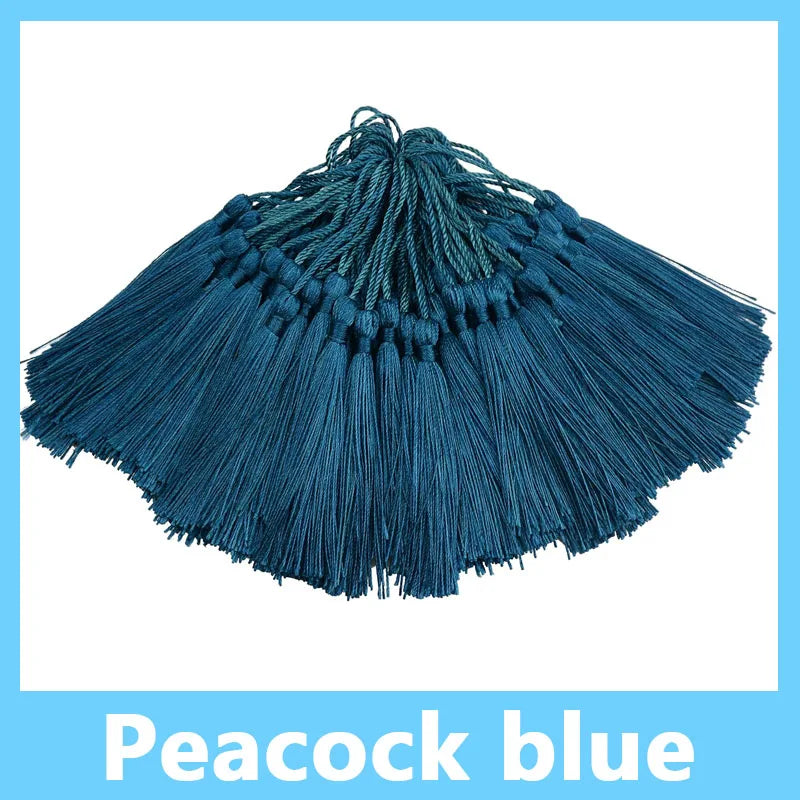 100pcs/Pack 13cm Tassel Silk Fringe Silky Floss Bookmark Tassels Mini Tassels for DIY Craft Jewelry Making Souvenir Bookmarks