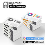 InkGarden 667XL Ink Cartridges For HP 667 HP667 XL Replacement Compatible Deskjet 1275 2374 2375 2376 2775 2776 6475 Printer