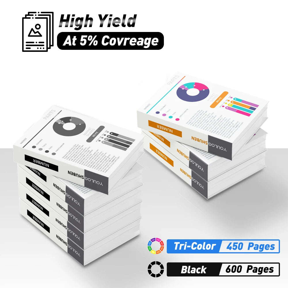 InkGarden 667XL Ink Cartridges For HP 667 HP667 XL Replacement Compatible Deskjet 1275 2374 2375 2376 2775 2776 6475 Printer