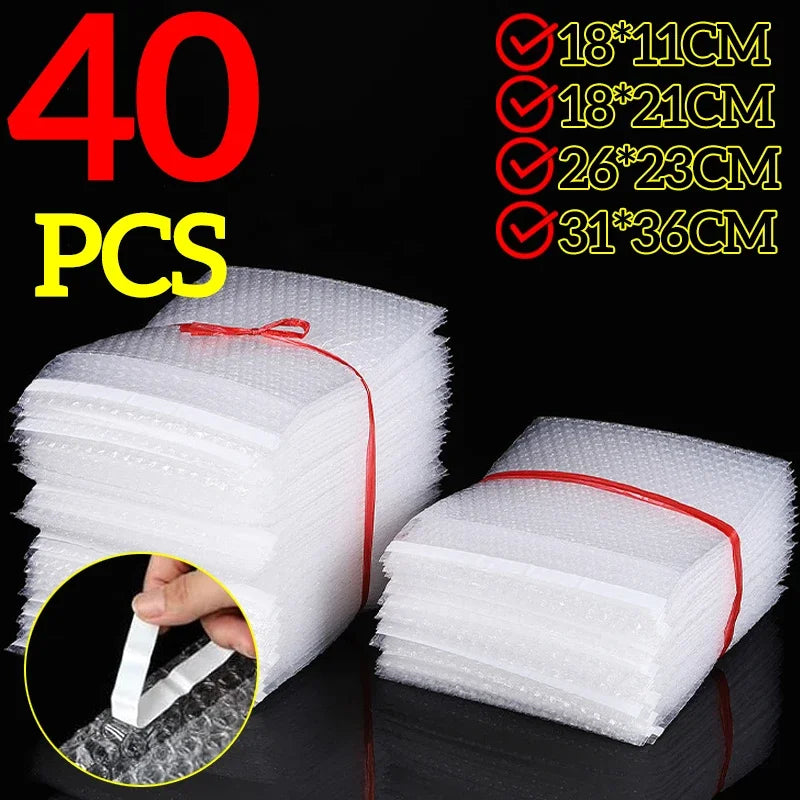 Transparent Bubble Mailers Self-sealing Plastic Shockproof Shipping Bag Self-adhesive Bubble Foam Packing Bags Cushioning Bag