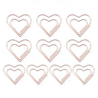 50/20pcs Love Diamond Crown Envelope Stationery Photo Tickets Office Supplies Metal Book Paper Clip Paperclips Mini Binder Clips