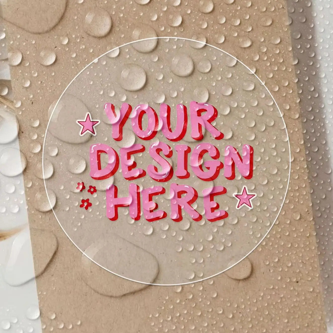 1/36/120-Piece Custom PVC Waterproof Labels – Clear & Waterproof Versions, Personalized for Parties, Packaging