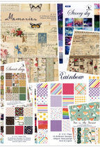 24 /12 Sheets Scrapbook Paper 15x15cm (6x6"),  Journaling Supplies Cardstock Backgrounds Album Card for DIY Art Craft Decorative