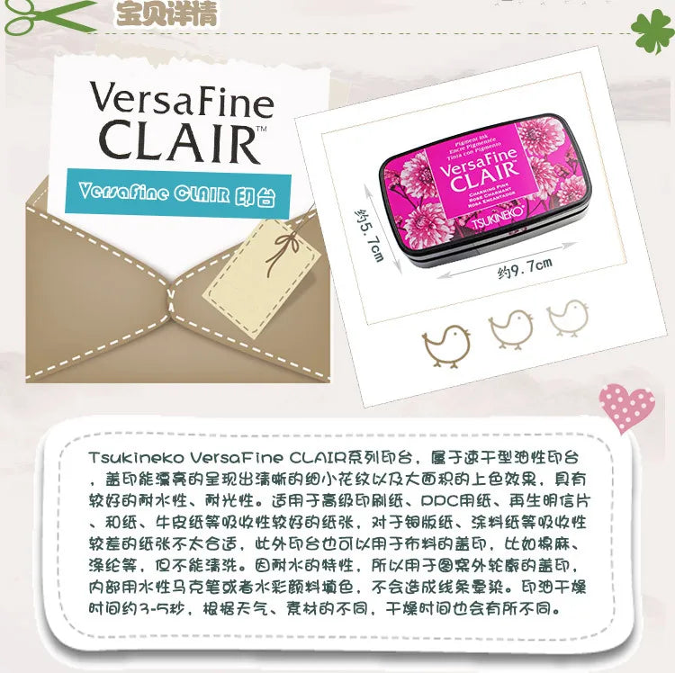 Quick Dry Detail Ink Pad DIY Making Greeting Cards Smearing Stamps Tsukineko VersaFine CLAIR