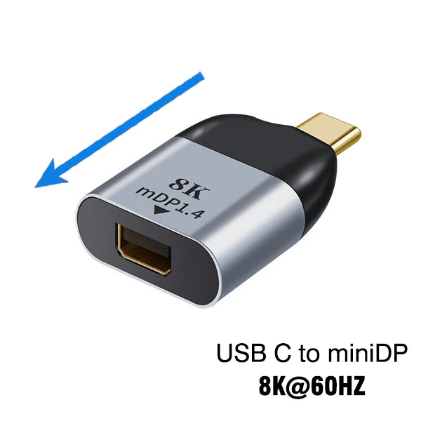 USB Type C To HDMI-Compatible 8K USB C to DP DisplayPort miniDP 4K VGA Adapter For Laptop MacBook TV Box PS5 Switch iPad Galaxy