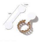 100/200pcs Rectangle Blank Jewelry Price Tag Self Adhesive Barbell Sticker Card Necklace Earring Display Repair Label Packaging