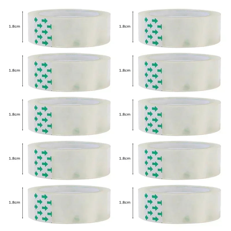 10/5/1 Rolls Premium Transparent Tape 0.8cm 1.2cm 1.8cm Multifuntion High-viscosity Adhesive Tape for Gift Wrapping Packing