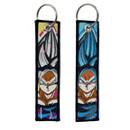Dragon Ball Embroidery Cool Keychain Lanyard Anime Manga Series Badge Holder USB Pendant Portable Key Lanyard Accessories