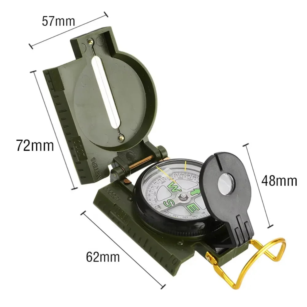 Outdoor Survival Compass Multifunctional Portable Plastic Directional Tactical Compass Sports Mountaineering Pointer Compass