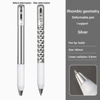 Metal Geometric Deformation Neutral Pen Decompression Intersting Shape Change Gel Pen Student Writing Anamorphic Pen Gift
