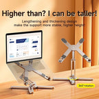 Foldable Laptop Stand 360°Rotation Notebook Table Holder Aluminum Alloy Portable Book Tablet Bracket Open-ended Heat Dissipation