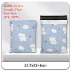 PE Plastic Self-Seal Mailbag，50PCS Thicken Shipping Bags, Cute Cartoon Poly Envelope, Panda Postal Courier Bags