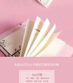 A6 80Sheet Cute Colorful Loose-leaf Replacement Line Grid Blank Point Paper Refill Inner Page Inner Page Inside Stationery